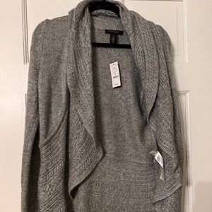 White House black market grey cardigan